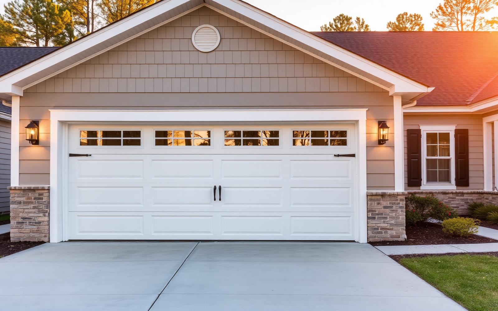 Beautiful residential garage door in Pittsboro, NC repaired by Pittsboro Garage Door Repair